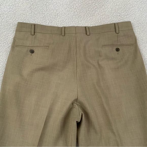 Lauren Ralph Lauren Pleated Dress Pants Men’s 38 x32 Tan Cuffed Career Preppy - Picture 11 of 12
